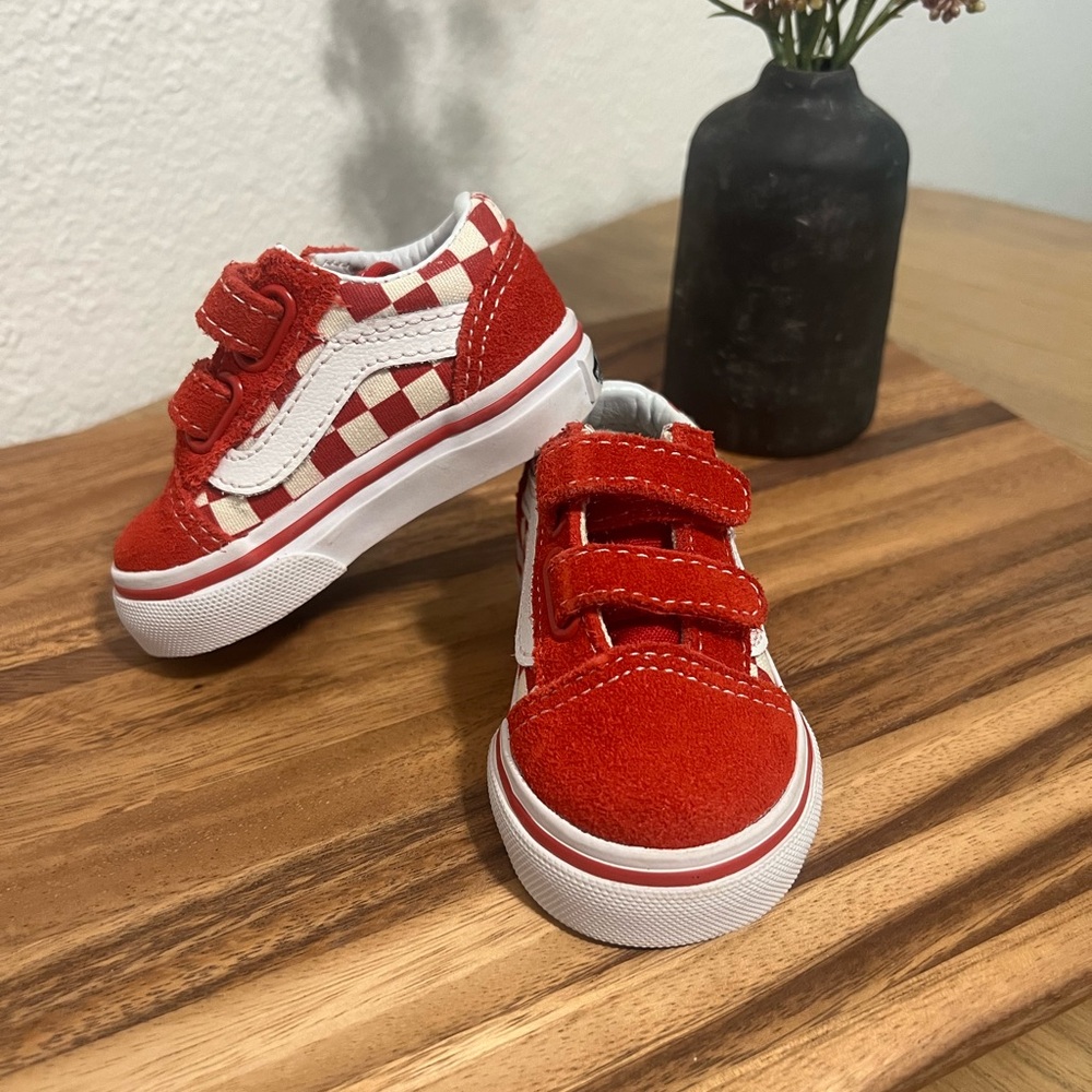 Vans Toddler Old Skool Red Checkered ❤️